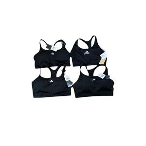 Adidas Techfit Sports Bras Womens Size Large Lot of 4 - Black - Workout-Running